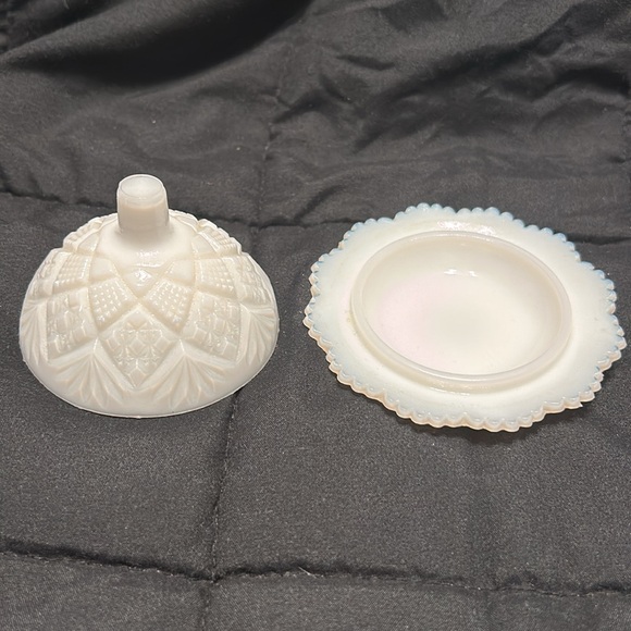 Vintage Child’s Milk Glass Butter Dish - Picture 2 of 3